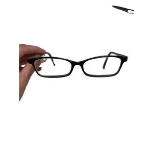 See Glasses Eyeglasses Frames Black Brown Rectangle 152